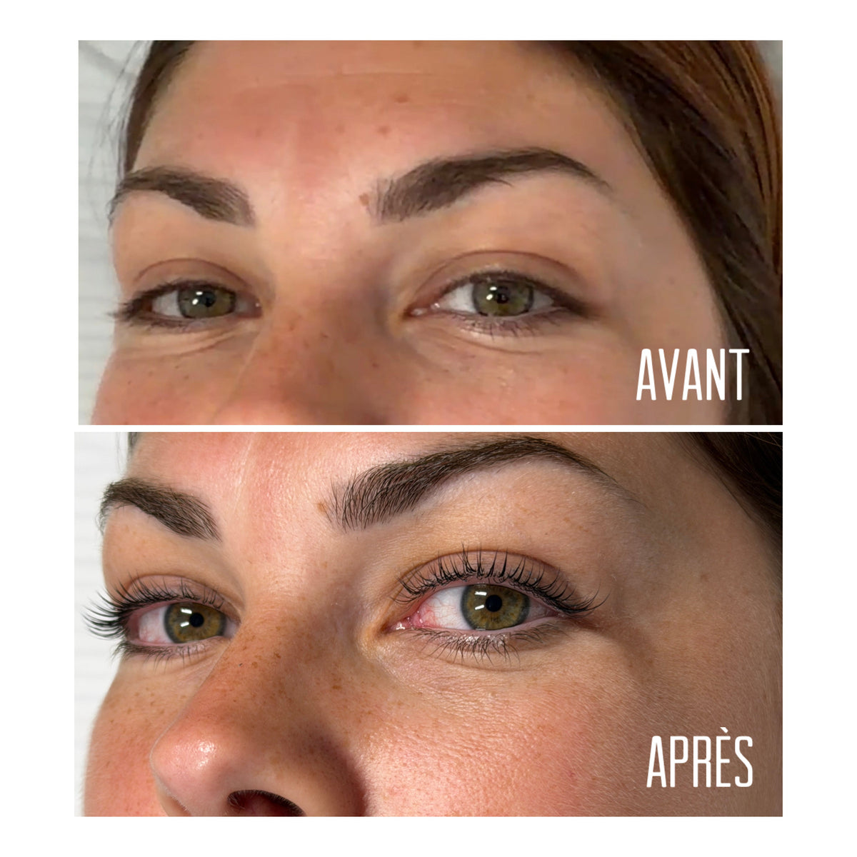 Avant-après Lashlift Coréen — Version Noire